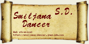 Smiljana Dancer vizit kartica